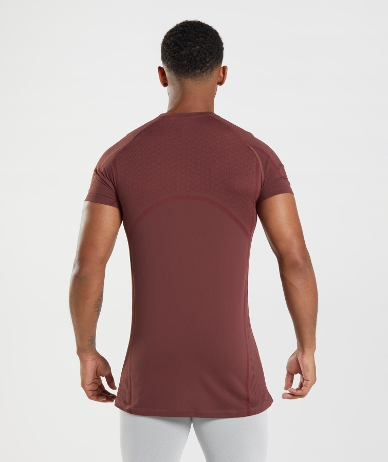 315 Nahtloses T-Shirt Kirschbraun Gymshark