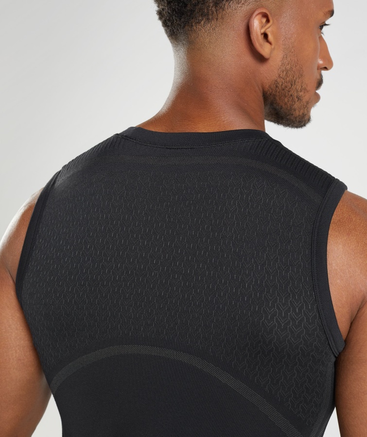 315 Seamless Tank Schwarz Gymshark