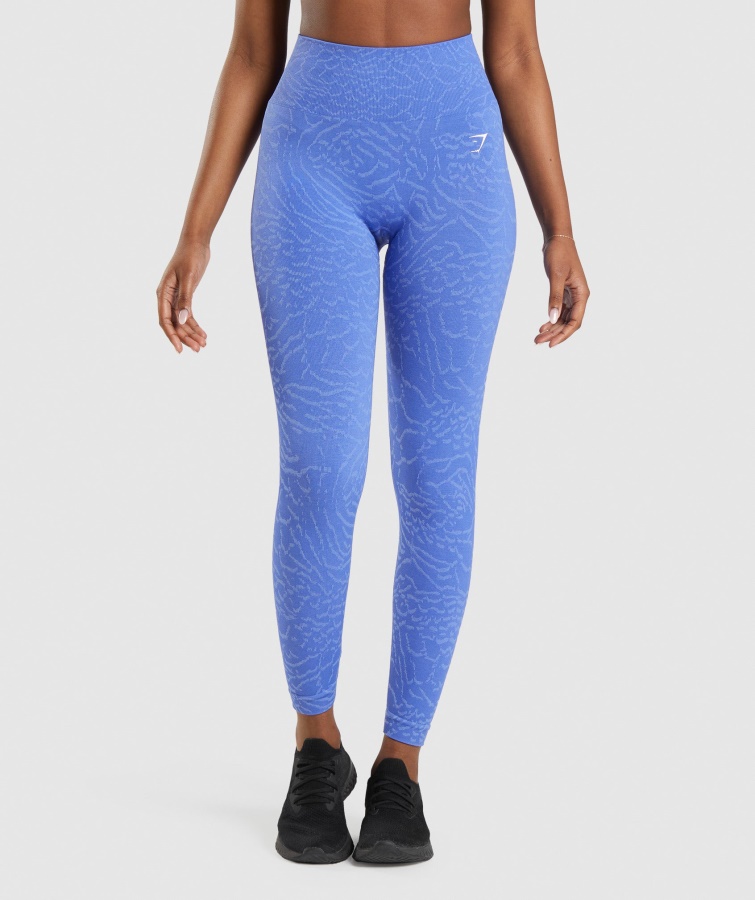 Adapt Animal Nahtlose Leggings Hybrid-court Blau Gymshark