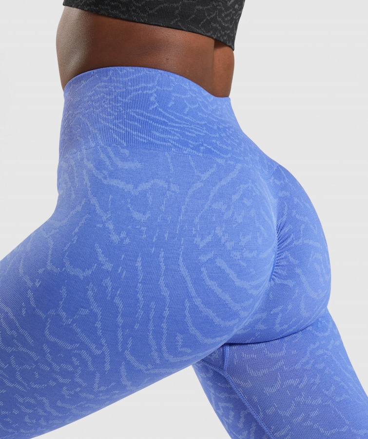Adapt Animal Nahtlose Leggings Hybrid-court Blau Gymshark