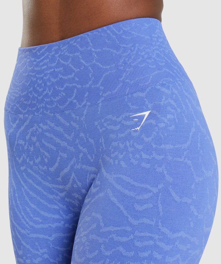 Adapt Animal Nahtlose Leggings Hybrid-court Blau Gymshark
