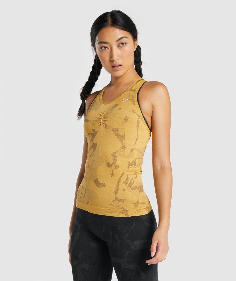 Adapt Camo Seamless Tank Savanne-gelb Gymshark