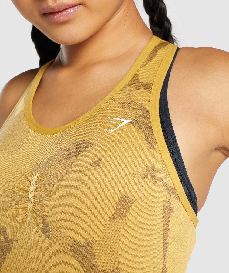 Adapt Camo Seamless Tank Savanne-gelb Gymshark
