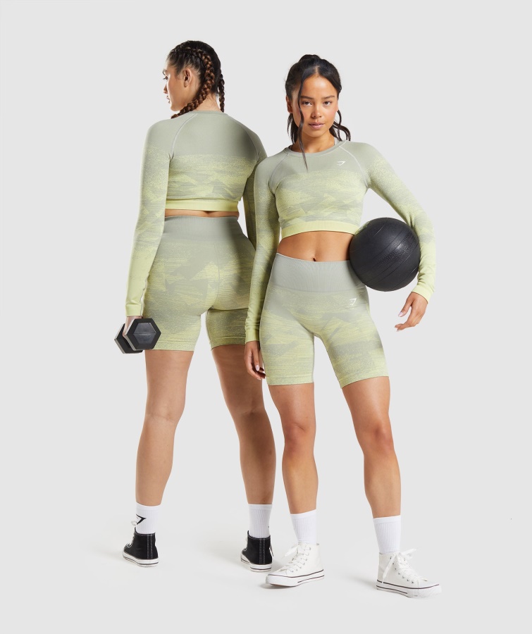 Adapt Ombre Crop Top Triangel-taupe Grau Gymshark