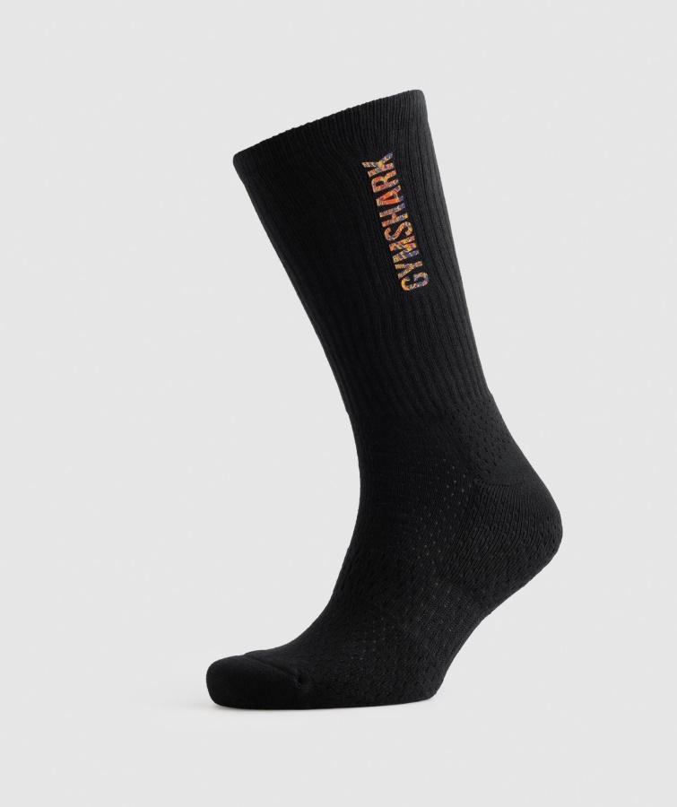 Crew-Socken Mit Animal-Print Schwarz Gymshark