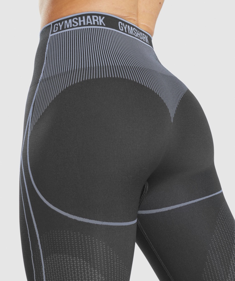 Apex Seamless High Rise Leggings Onyxgrau-lavendelblau Gymshark
