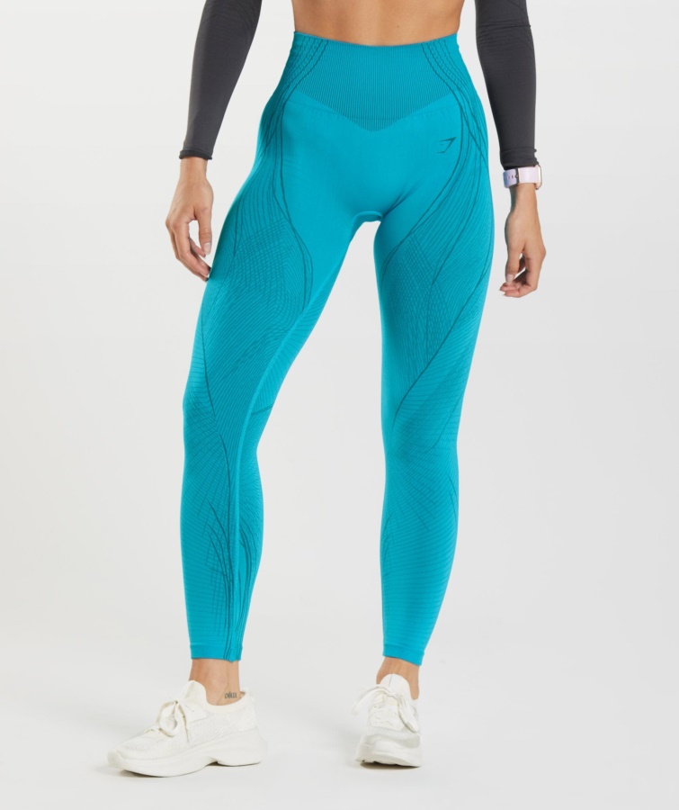 Apex Nahtlose Leggings Haifischblau-atlantikblau Gymshark