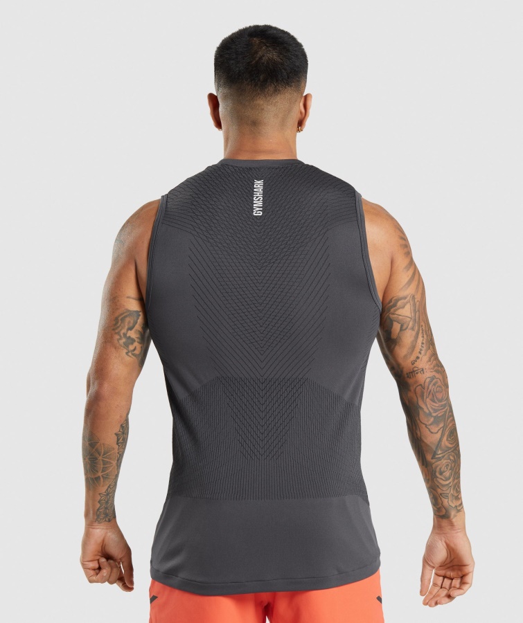 Apex Seamless Tank Onyx Grau-schwarz Gymshark