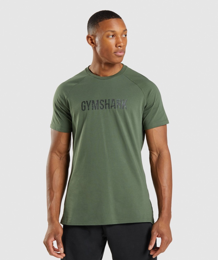 Apollo Camo T-shirt Camo Grün Gymshark
