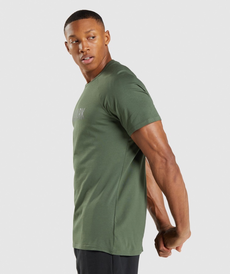 Apollo Camo T-shirt Camo Grün Gymshark