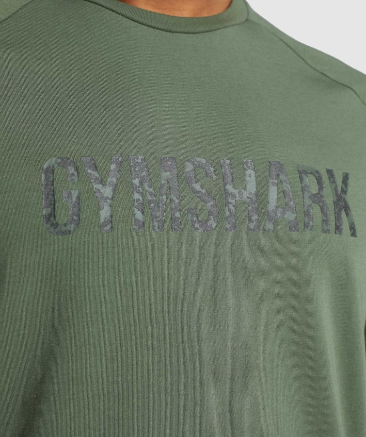 Apollo Camo T-shirt Camo Grün Gymshark