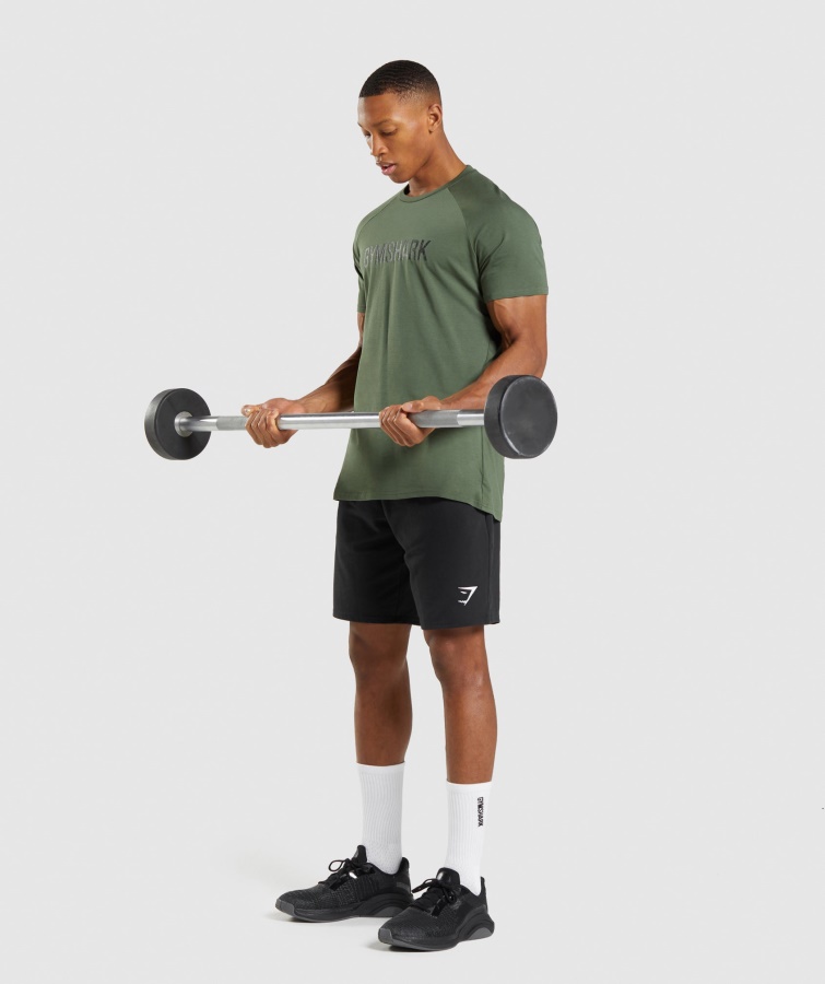 Apollo Camo T-shirt Camo Grün Gymshark