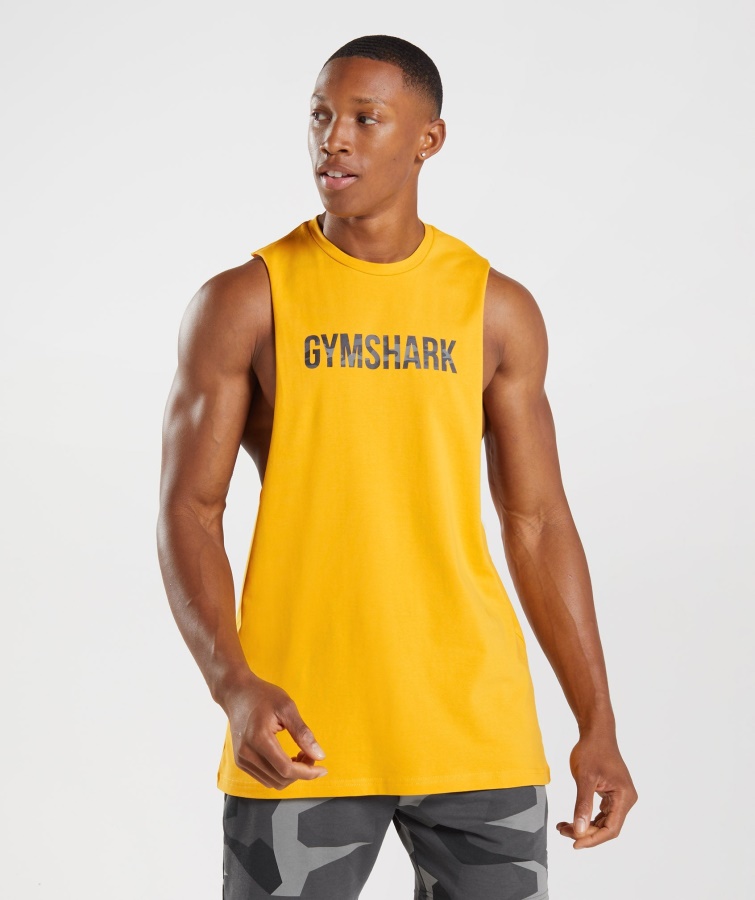 Apollo Infill Drop Arm Tank Saffron Yellow Gymshark