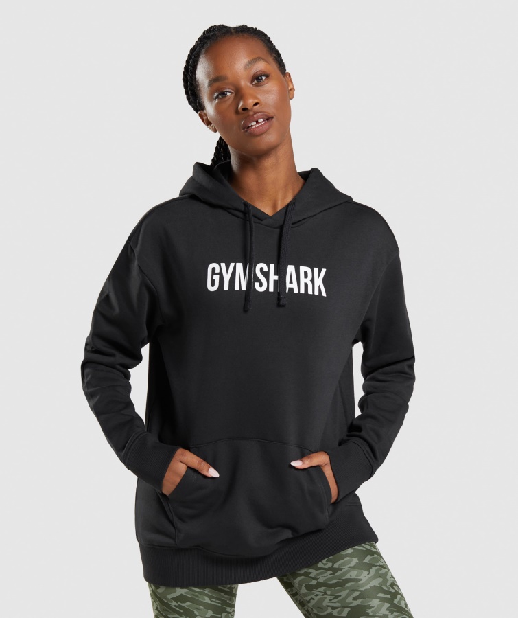 Apollo Oversized Hoodie Schwarz Gymshark