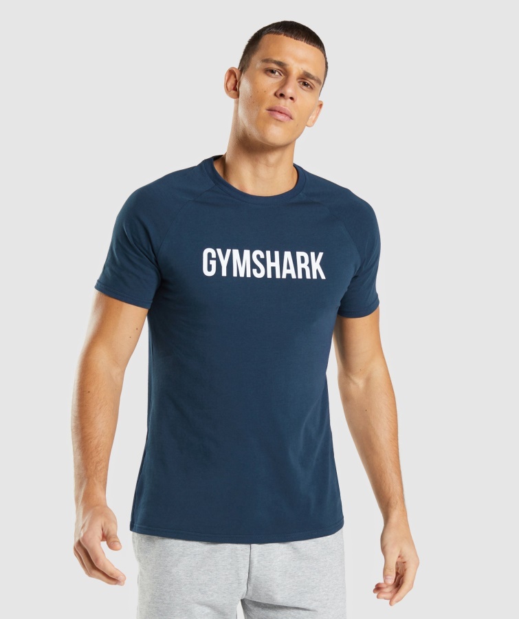 Apollo T-shirt Navy Gymshark