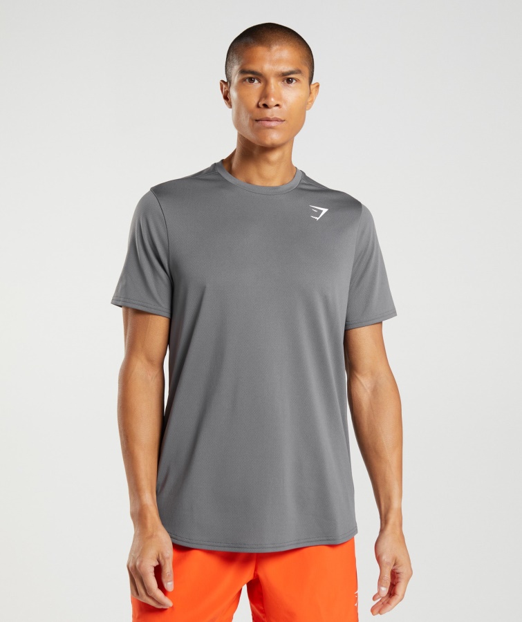 Ankunft T-shirt Silhouette Grau Gymshark