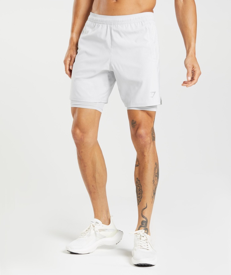 Aspekt 2 In 1 Kurzer Hellgrauer Gymshark