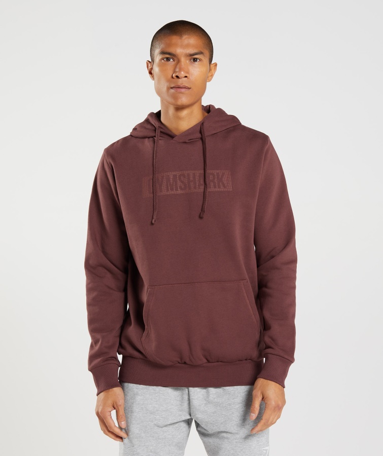 Block Hoodie Kirschbraun Gymshark