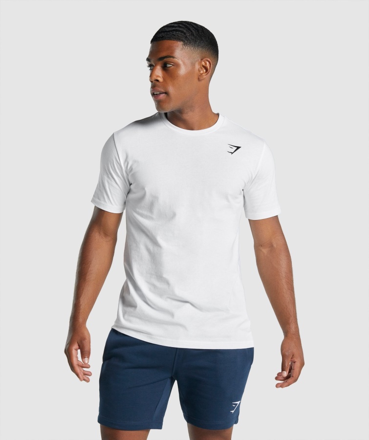 Wappen T-Shirt Weiß Gymshark