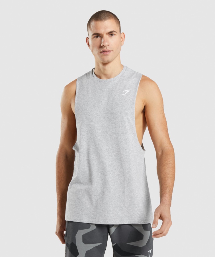 Critical 2.0 Drop Arm Tank Hellgrau Meliert Gymshark