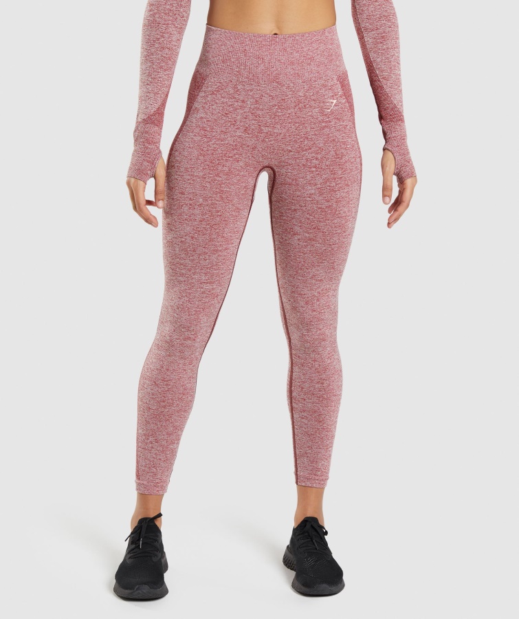 Flex Leggings Mit Hoher Taille Bordeaux Meliert Gymshark