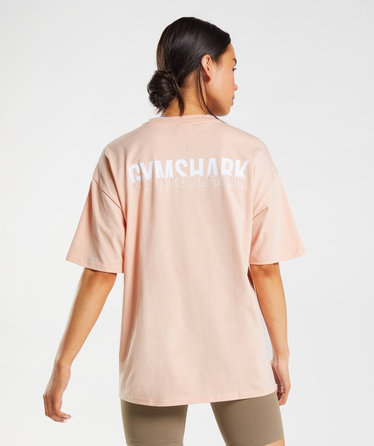 Fraktion Oversized T-shirt Lehmrosa Gymshark