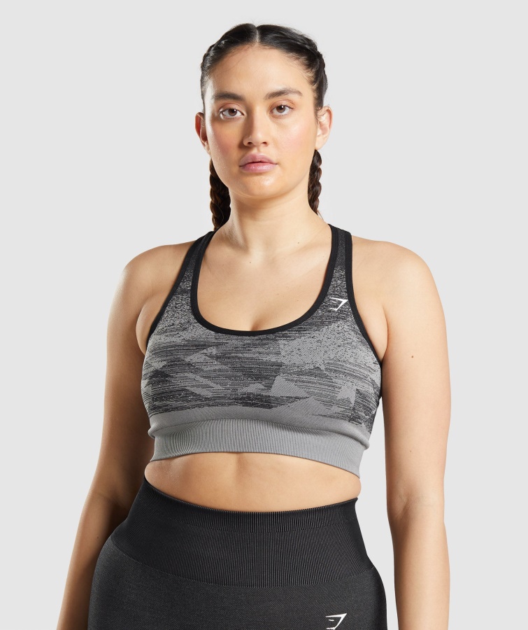 Gymshark Adapt Ombre Nahtloser Sport-bh Triangel-schwarz