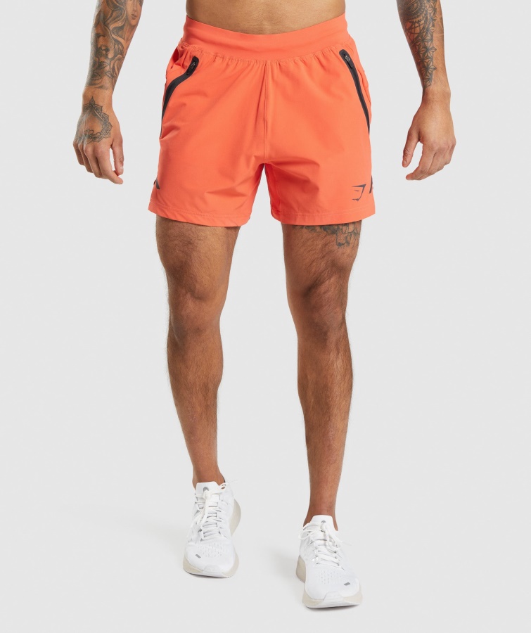 Gymshark Apex 5" Performance Shorts Papaya Orange