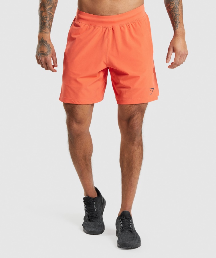 Gymshark Apex 8" Funktionsshorts Papaya Orange