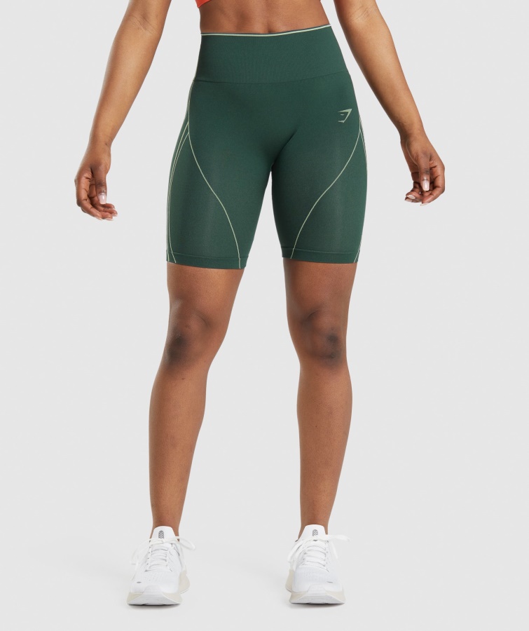 Gymshark Apex Seamless High Rise Short Obsidiangrün-Gurkengrün