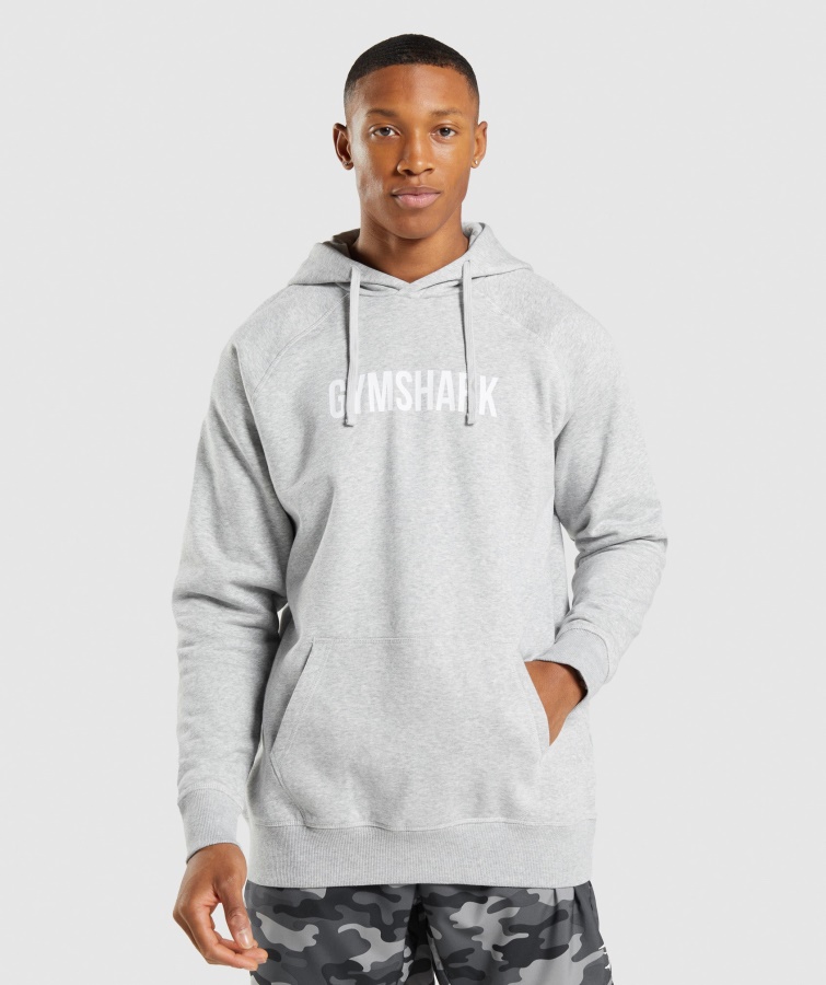 Gymshark Apollo Hoodie Hellgrauer Kern Meliert