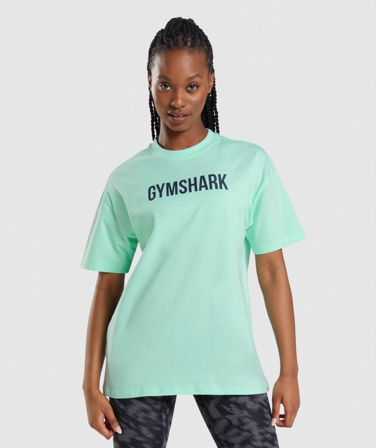 Gymshark Apollo übergroßes T-shirt Turbo Blau