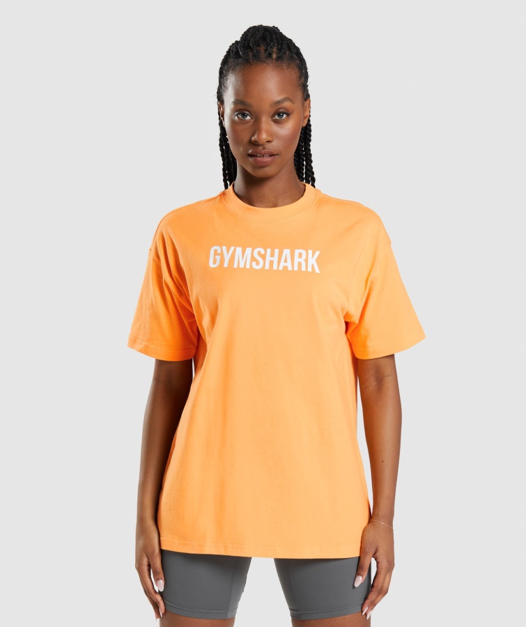 Gymshark Apricot Orange Apollo übergroßes T-shirt