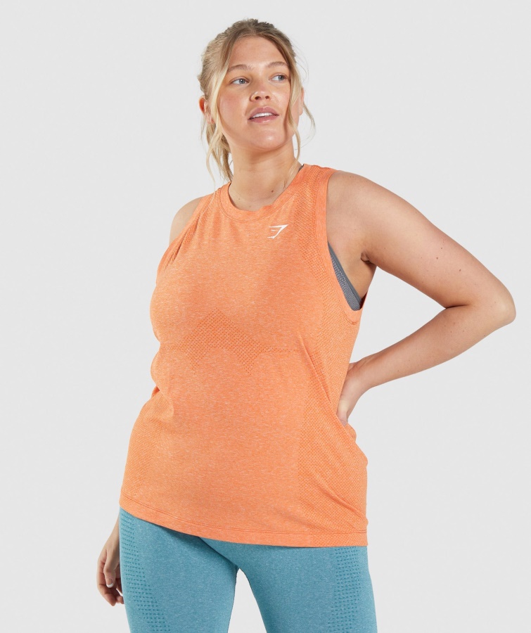 Gymshark Apricot Orange Merl Vital Seamless 2.0 Light Tank