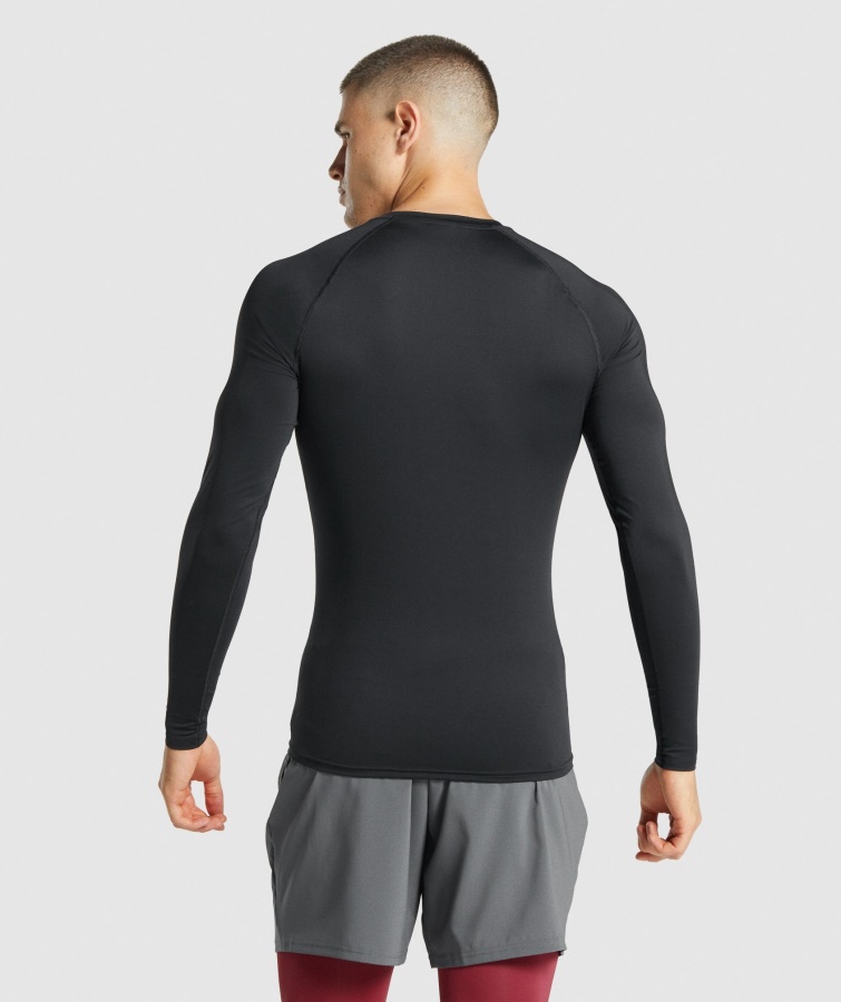 Gymshark Element Baselayer Langarm-T-Shirt In Schwarz