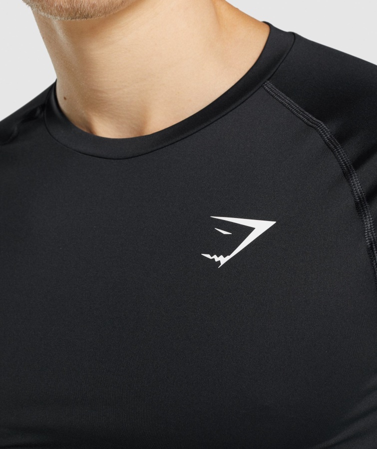 Gymshark Element Baselayer Langarm-T-Shirt In Schwarz