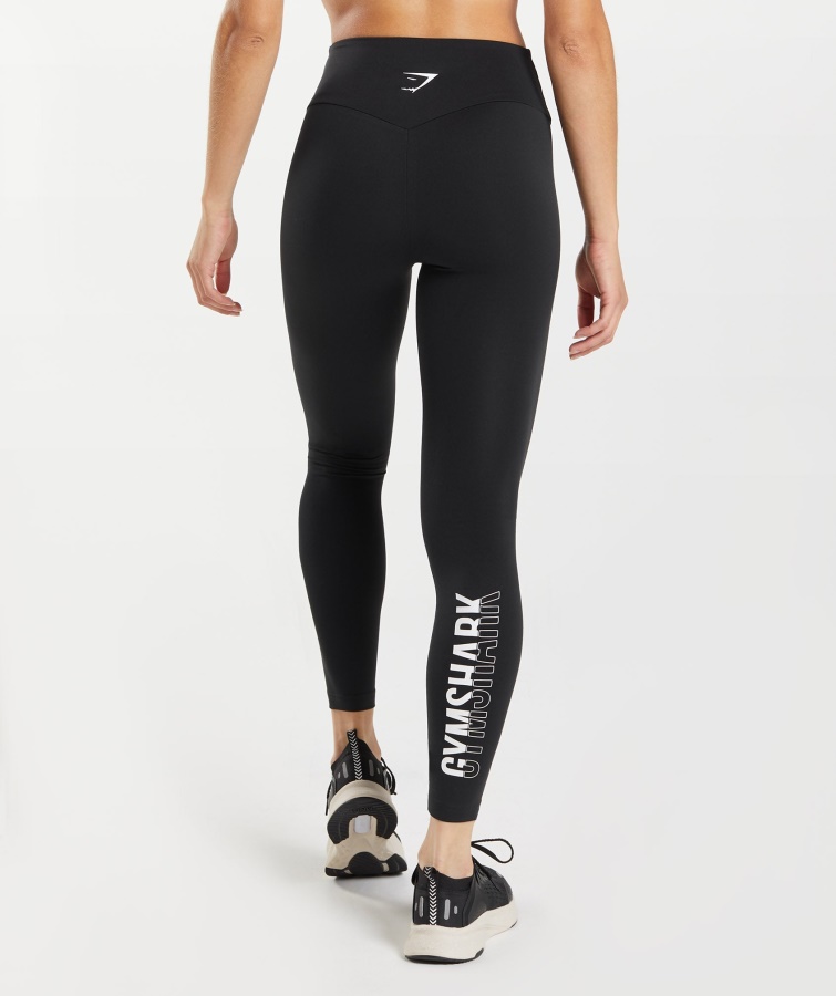 Gymshark Schwarz-weiße Leggings