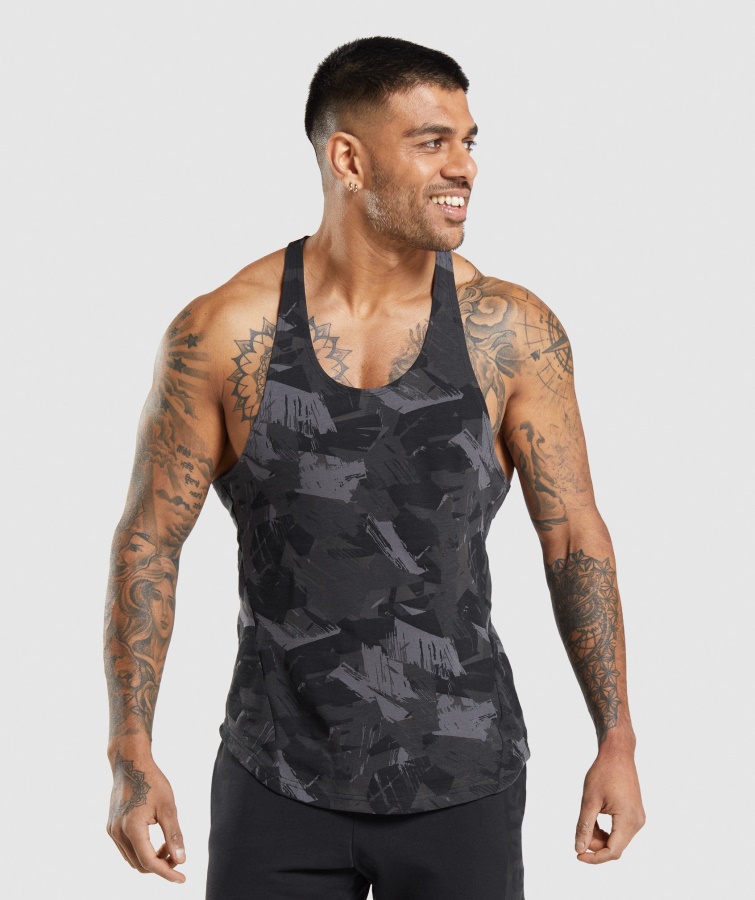 Gymshark Kräftiger Stringergrauer Druck