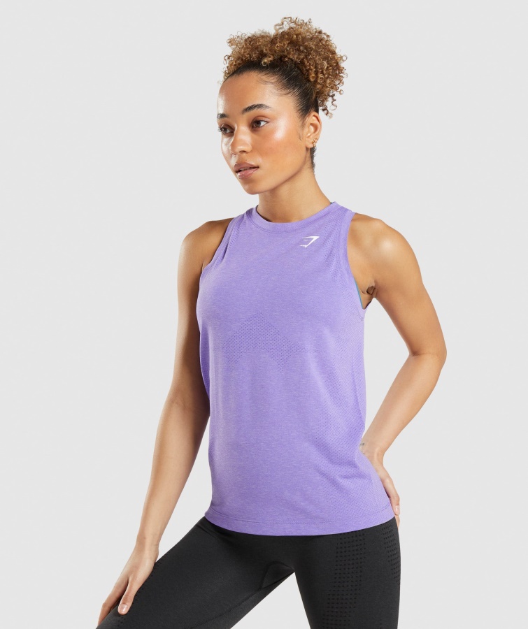Gymshark Bright Purple Merl Vital Seamless 2.0 Leichtpanzer