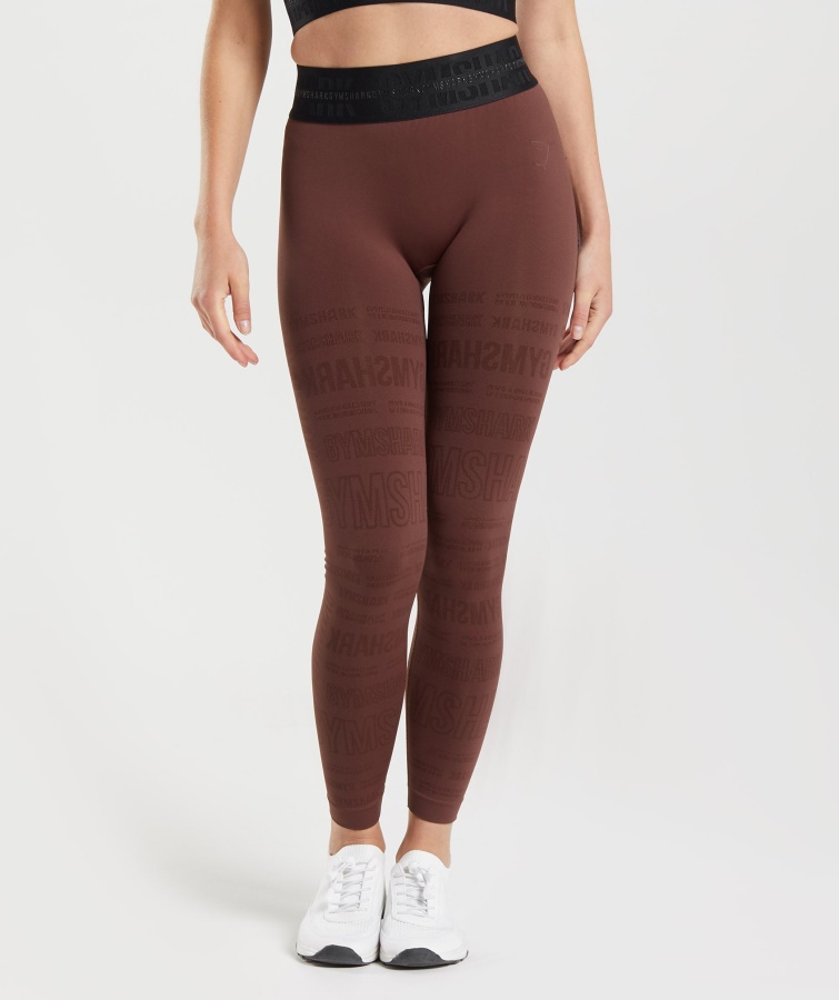 Gymshark Kirschbraune Vision-Leggings