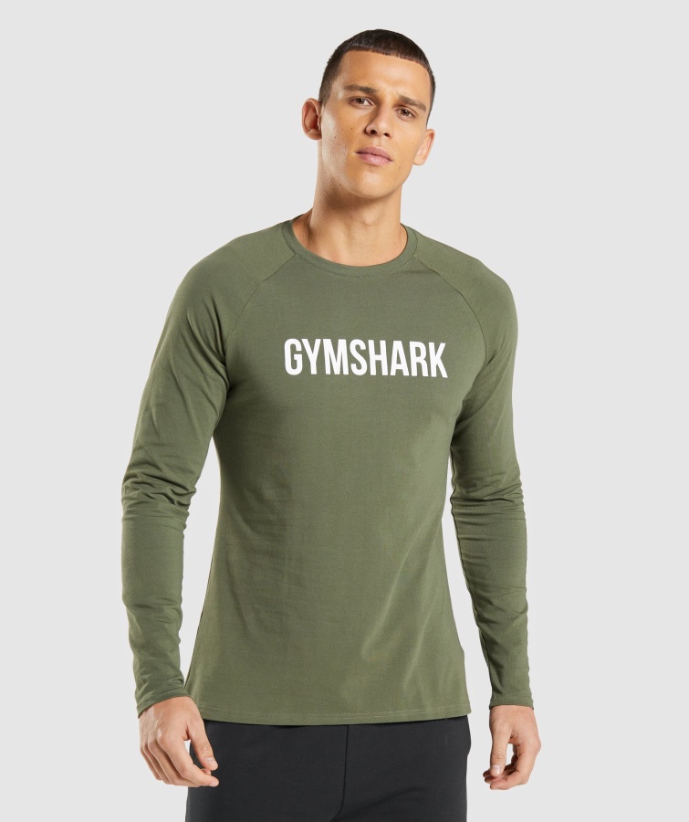 Gymshark Core Olive Apollo Langarm T-shirt
