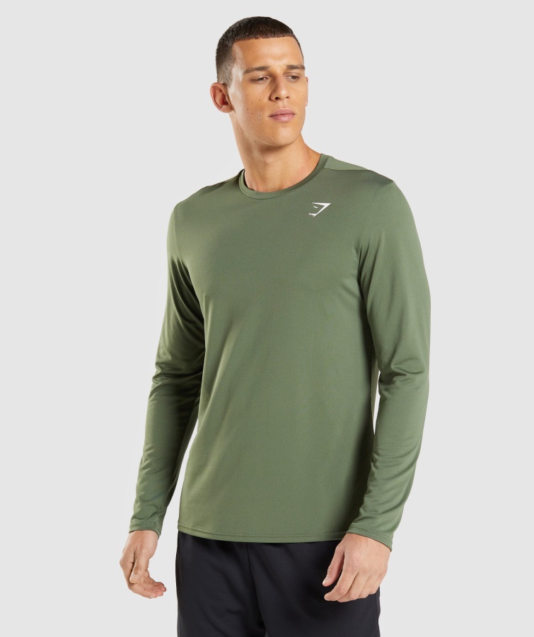 Gymshark Core Olive Arrival Langärmliges T-Shirt
