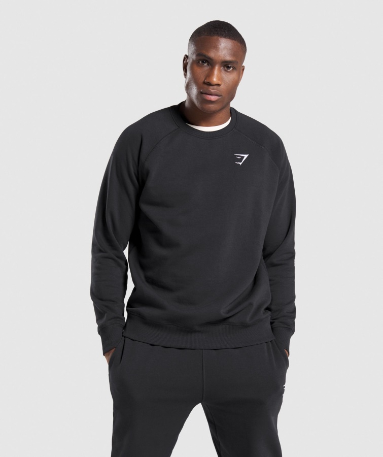 Gymshark Wappen Sweatshirt Schwarz
