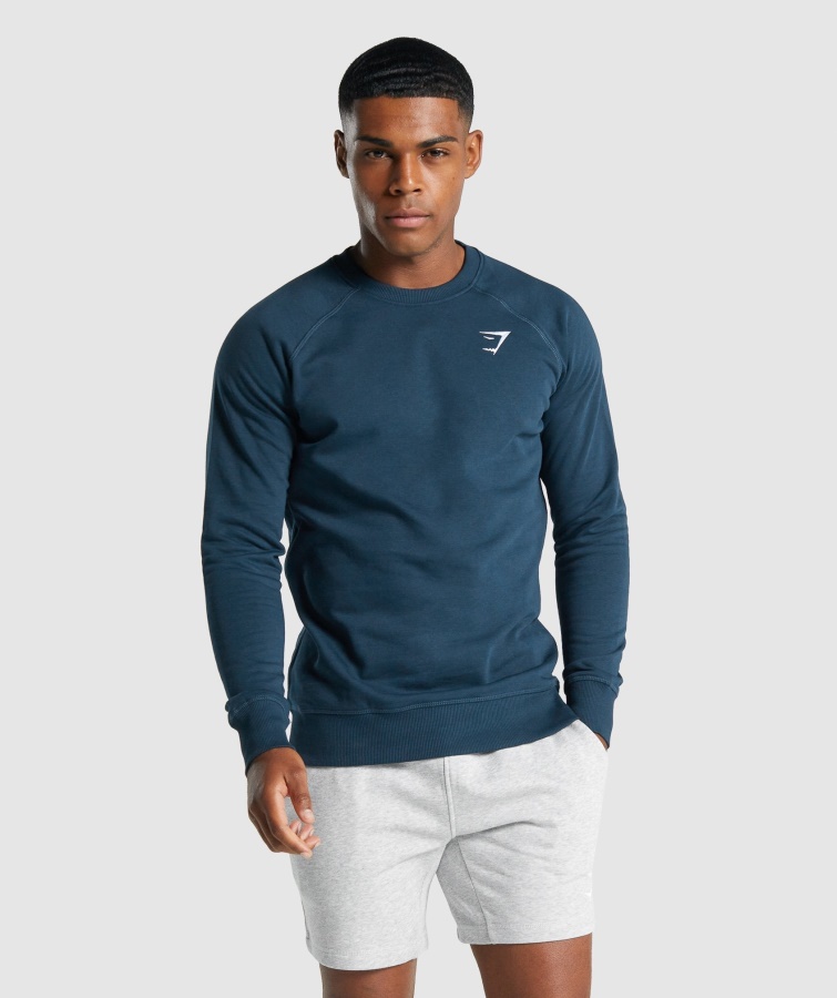Gymshark Wappen-Sweatshirt Marineblau