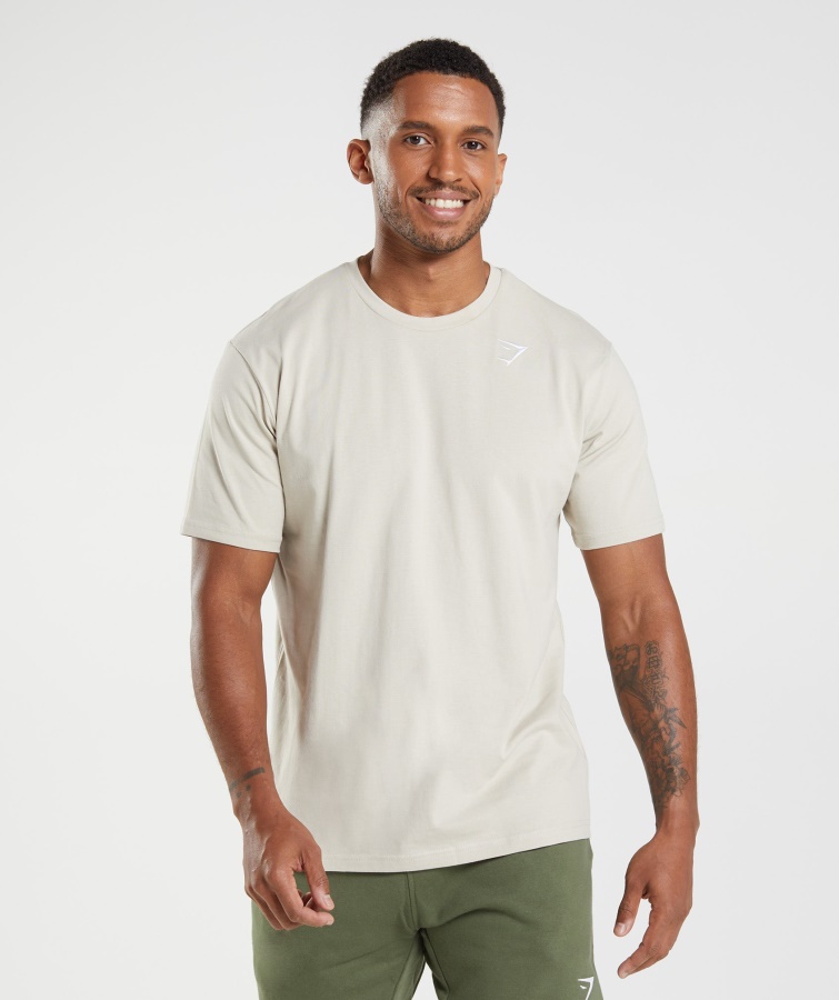 Gymshark Crest T-Shirt Kieselgrau