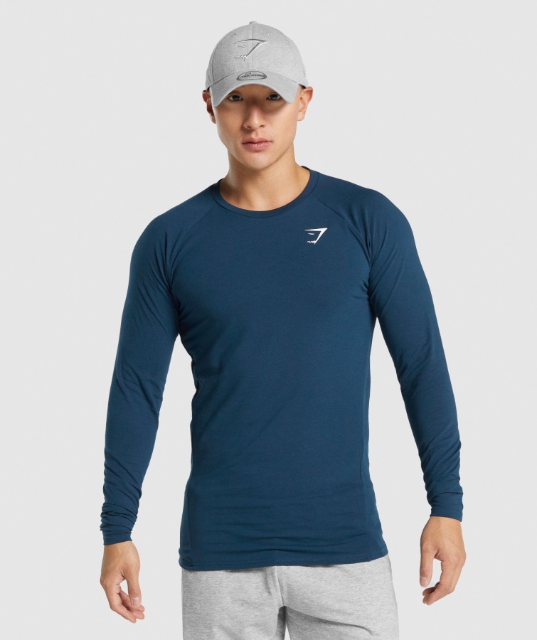Gymshark Critical 2.0 Langarm T-Shirt Navy