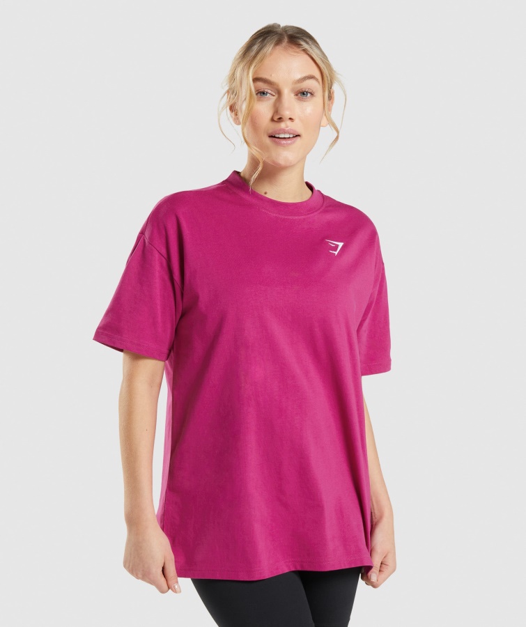 Gymshark Dragon Pink Training übergroßes T-Shirt