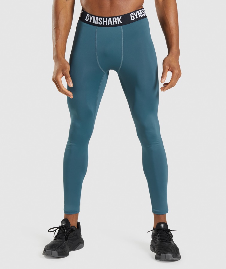 Gymshark Element Baselayer-Leggings Toskanisch Blaugrün