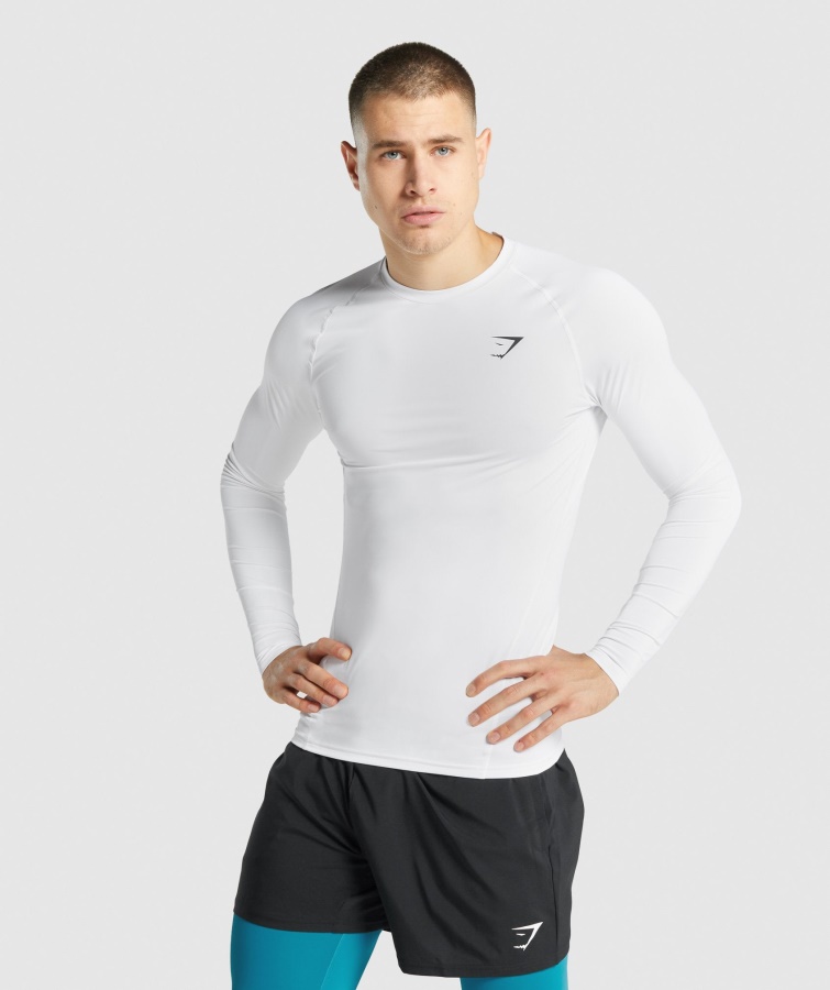 Gymshark Element Baselayer Langarm T-shirt Weiß