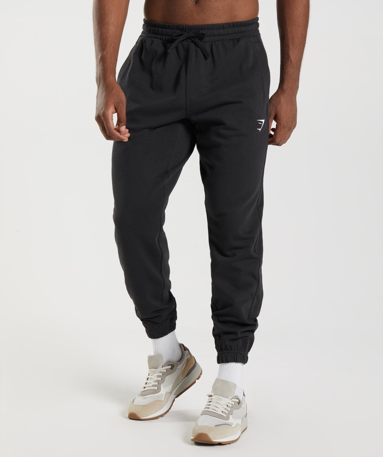 Gymshark Essential übergroße Jogginghose Schwarz